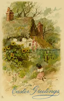 Sussex Countryside Scene Impressions: Rustic cottage