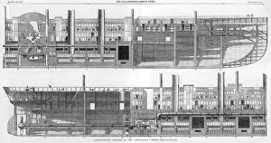 Isambard Kingdom Brunel Designs Impressions: Section of Great Eastern