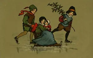 Family Fun In The Snow Impressions: Skating and sledging