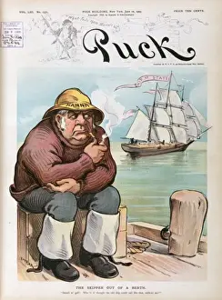 Vintage Nautical Prints Impressions: The skipper out of a berth