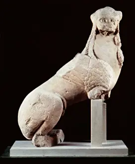 Ancient Spanish Art Impressions: Sphinx from Agost