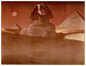 Egyptian Sphinx Impressions: Sphinx at Sunset