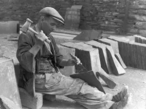 Welsh Slate Quarry Impressions: Splitting Slates