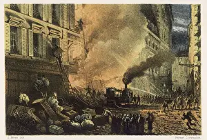 Historical Firefighting Equipment Impressions: Steam fire engine at work