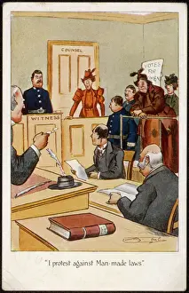 Suffragette à la barre du tribunal