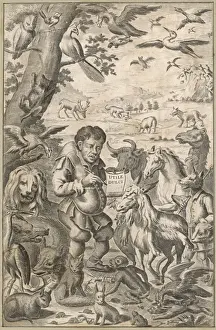 17th Century Art Prints Impressions: Teaching the Animals