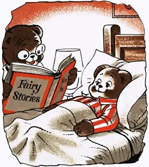 Ours en peluche au lit.
