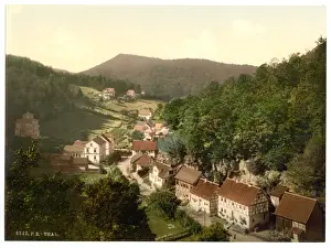 Picturesque German Landscapes Impressions: Thal, from Aussichtstemple, Thuringia, Germany