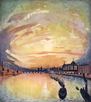 Waterloo Bridge Impressions: Thames at Eventide