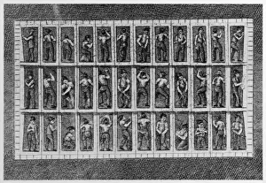 Thames Tunnel Construction Impressions: Thames Tunnel cross section during construction