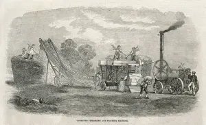 Impressions de Machine à mélange et échappement combiné, par Wilkinson, Wright de Boston, Lincolne Lincolnshire Impressions: Machine à épeautage