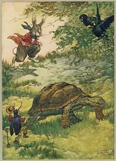 Impressions de La Lièvre et la Tortue Date : 1912 Esope Impressions: La Tortue et la Lièvre (Fol).