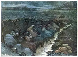 World War I Trenches Impressions: Trenches under Rain