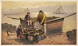 Traditional Fishing Industry Impressions: Unloading the Catch