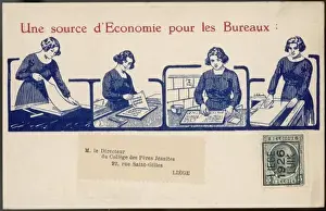 Vintage Office Equipment Impressions: Using a Copying Device