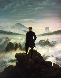 Pèlerin au-dessus de la mer de brume