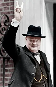 Londres Impressions: Winston Churchill - Donnant le signe de la victoire V