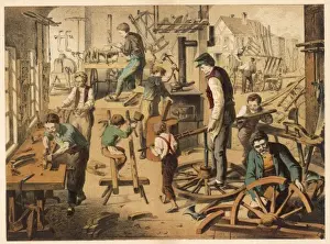 Woodworking Industry Impressions: Workshop of a cartwright