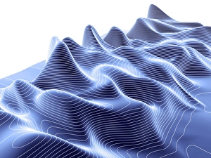 Computer Artwork Impressions: 3D surface graph, computer artwork