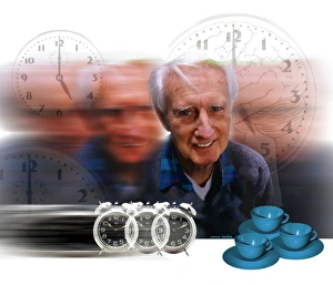 Smiling Elderly Man Impressions: Ageing