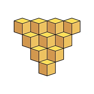 Ambiguous Visual Perception Impressions: Array of Necker cubes