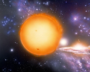 Cosmology Images Impressions: Artists impression of the evolution of the sun