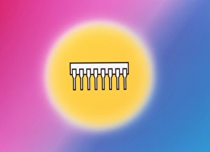 Technology Concept Image Impressions: Artwork of a computer chip