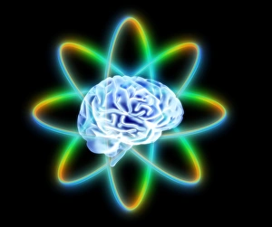 Artificial Intelligence Artwork Impressions: Atomic brain