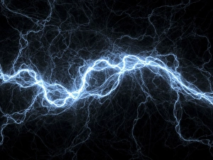 Stormy Weather Impressions: Bolt of lightning, computer artwork