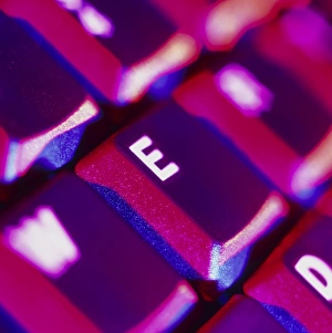 Personal Computer Accessories Impressions: Close-up of part of a computer keyboard