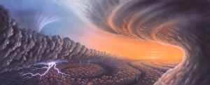 Planètes Impressions: Scénario de nuage sur Jupiter, œuvre d'art
