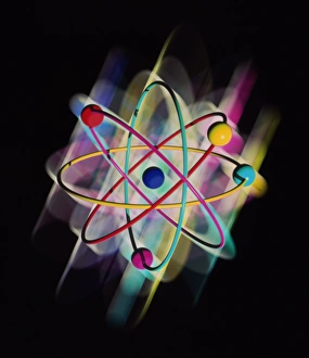 Images datées de 1996: Artwork informatique d'un atome de beryllium.