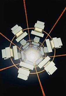 Abstract Computer Art Impressions: Computer artwork of a network of computers