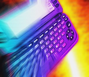 Computer Hardware Design Impressions: Computer artwork of a palmtop computer