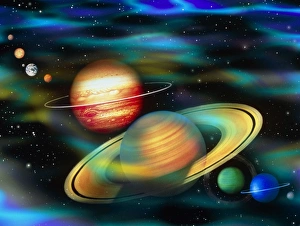 Pluton Impressions: Travaux d'art informatique du système solaire des planètes