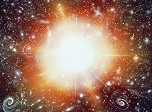 Supernova Explosion Impressions: Computer artwork of a supernova explosion
