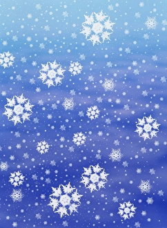 Images datées de 1996: Image informatisée du neige par les flocons tombant
