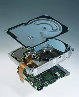 Electronic Circuitry Impressions: Computer hard disk assembly
