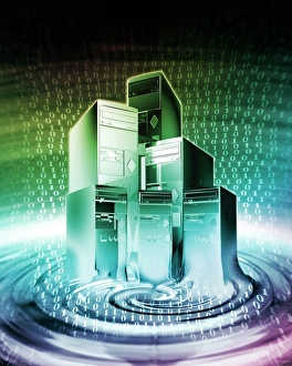 Conceptual Computer Artwork Impressions: Computer meltdown