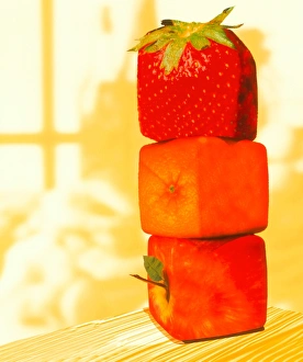 Images datées de 1999: Image conceptuelle de fruits génétiquement modifiés