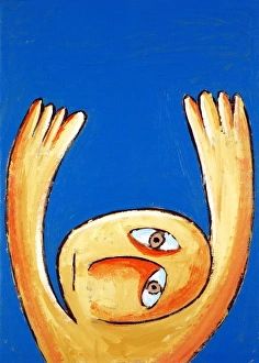 Impressions de Désespoir, un œuvre d'art qui représente une personne s'étendant vers le ciel Images datées de 2004 mai: Despair