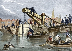 19th Century Engineering Impressions: Diving bell use