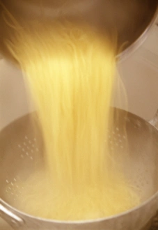 Kitchen Equipment Impressions: Draining spaghetti