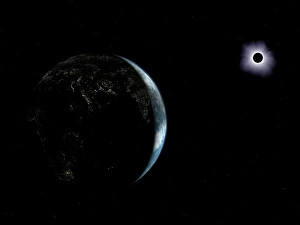 Total Solar Eclipse Impressions: Earth and solar eclipse