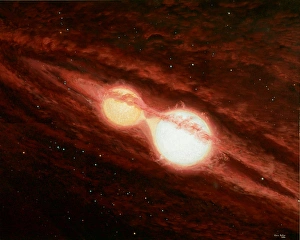 Astronomy Illustration Art Impressions: Eclipsing binary star system