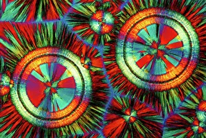 Crystaux dEDTA sous microscope à lumière