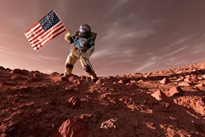 Astronautes Impressions: Exploration américaine de Marte, œuvre d'art