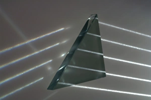 Refraction Of Light Impressions: Light rays and triangular prism