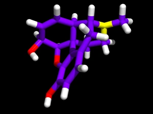 Analgesic Medication Impressions: Morphine molecule