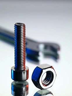 Industrial Hardware Impressions: Nut and bolt